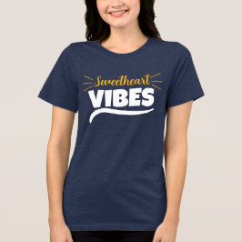 Sweetheart Vibes グラフィック レディース トライブレンドTシャツ