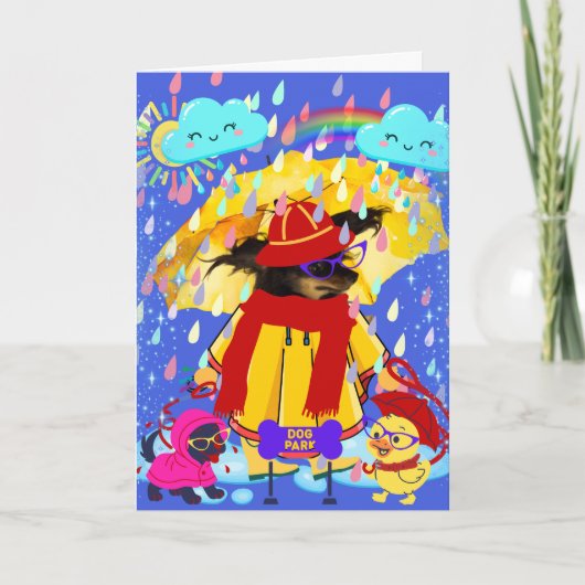 Sweetheart Walks In The Rain Greeting Card カード (正面)