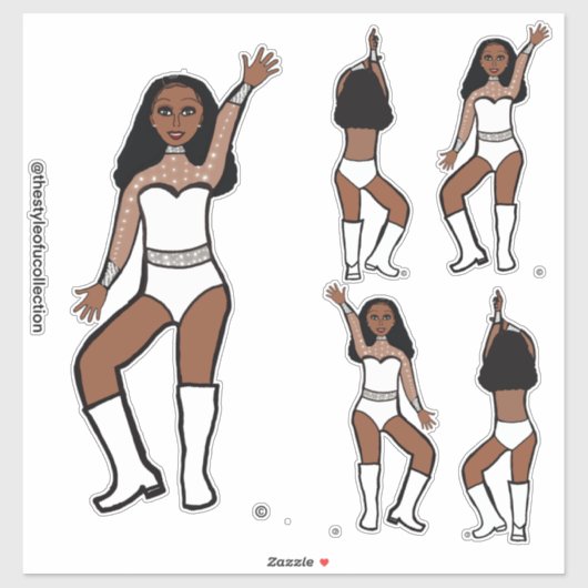 Sweetheart White  Dancer Stickers #1 シール (シート)