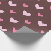 Sweetheart Wrapping Paper – Pink & Blush Hearts ラッピングペーパー (角)