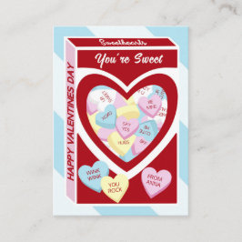Sweethearts Candy Classroom Valentine's Day Cards 名刺