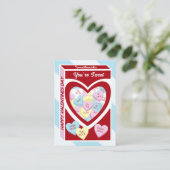 Sweethearts Candy Classroom Valentine's Day Cards 名刺 (スタンド正面)