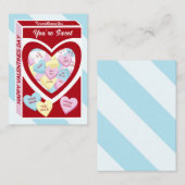 Sweethearts Candy Classroom Valentine's Day Cards 名刺 (正面/裏面)