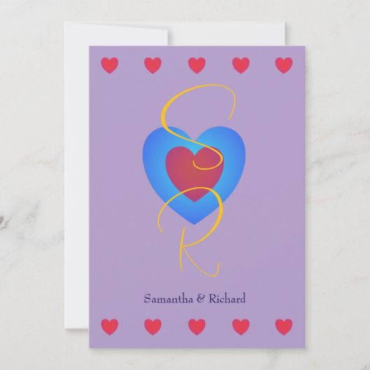 Sweethearts Flat Save The Date Card セーブザデート (正面)