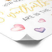 Sweethearts in Jar Baby Shower Game Sign ポスター (角)
