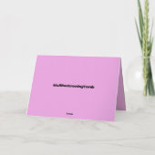 Sweetheart's Pink & Purple Dog House Greeting Card カード (裏面)