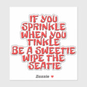 Sweetie拭きシーティバスルームのユーモアのシール シール (シート)