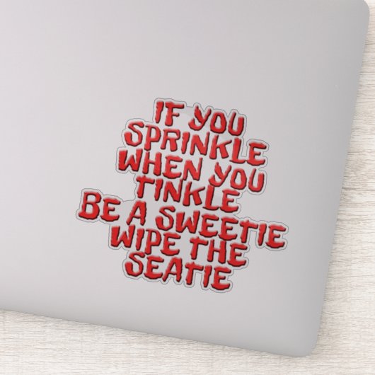 Sweetie拭きシーティバスルームのユーモアのシール シール (詳細)