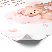 Sweetie Pink Baby Shower Don't Say Baby Game ポスター (角)