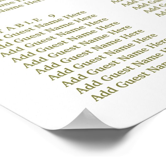 Sweetly Romantic | Floral Wedding Seating Chart ポスター (角)