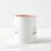 Sweetness Charming Pink You Bloom Girl 手書き風 マグカップ (中央)