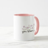 Sweetness Charming Pink You Bloom Girl 手書き風 マグカップ (正面右)