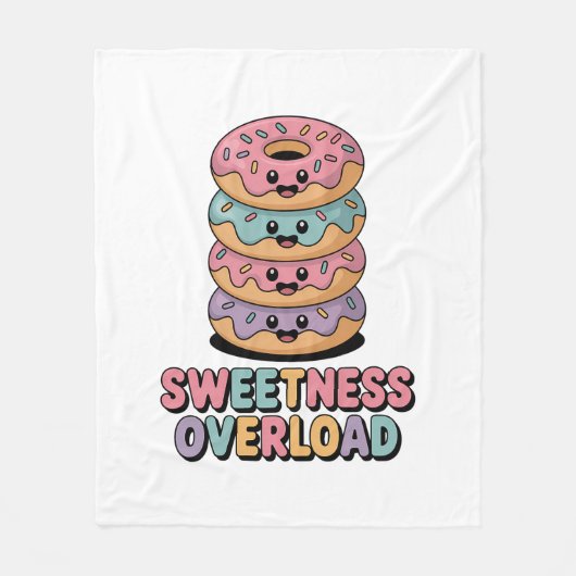 Sweetness Overload | ドーナツの子供たち フリースブランケット (正面)