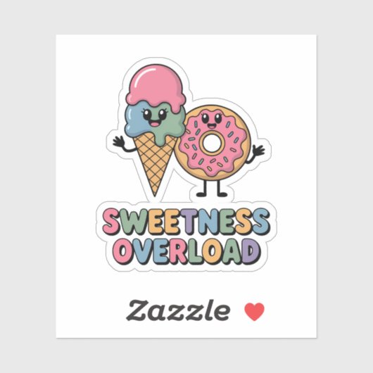 Sweetness Overload | Donut & Ice Cream Kids シール (シート)