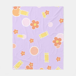 sweets and flowers フリースブランケット