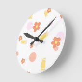 sweets and flowers ラウンド壁時計 (傾斜)