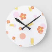 sweets and flowers ラウンド壁時計 (正面)