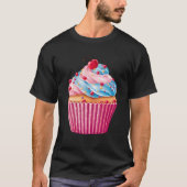 Sweets K Cupcake Sprinkles Pattern Dessert Food Tシャツ (正面)