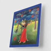 Sweetumsの夢を見ること スクエア壁時計 (傾斜)