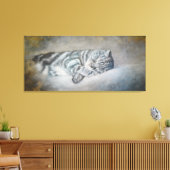 Sweety Sleeping Cat - Oil Painting by Lukian キャンバスプリント (インサイチュ (リビング))