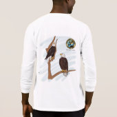 SWFECのワシのカップルの芸術のワイシャツ Tシャツ (裏面)