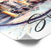 Swidnicaポーランド水絵を描色の旅行 ポスター (角)