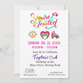 SWIFTおよびGROOVYパーティの招待状カード サンキューカード (裏面)