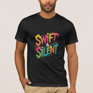 Swift & 静かGraffiti-スタイルTシャツ – アーバンはっきりしたバン Tシャツ