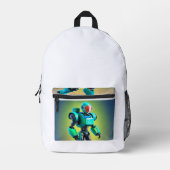 「Swift Servo:ロボット配信オデッセイ」 プリントバックパック (正面)