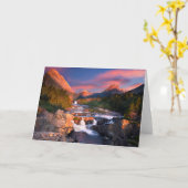 Swiftcurrentの入り江上の日の出 カード (黄色い花)