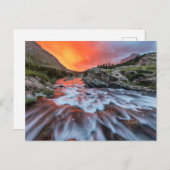 Swiftcurrent Falls | Glacier National Park Montana ポストカード (正面/裏面)