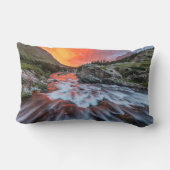 Swiftcurrent Falls | Glacier National Park Montana ランバークッション (裏面)