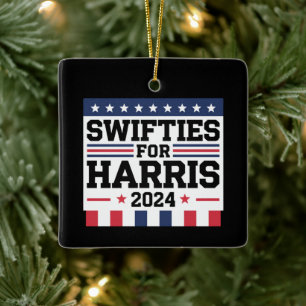 Swifties カマラ・ハリス 2024 投票サポート セラミックオーナメント