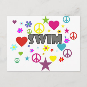 Swimの混合グラフィックス ポストカード