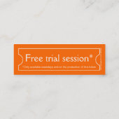 SwimインストラクターのSkinnyビジネスプロモーションカード スキニー名刺 (裏面)