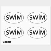 "SWIM"ユーロカーのシール 楕円形シール (シート)