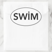 "SWIM"ユーロカーのシール 楕円形シール (バッグ)