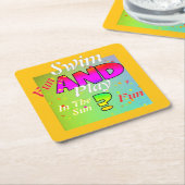 Swim And Play  スクエアペーパーコースター (アングル)