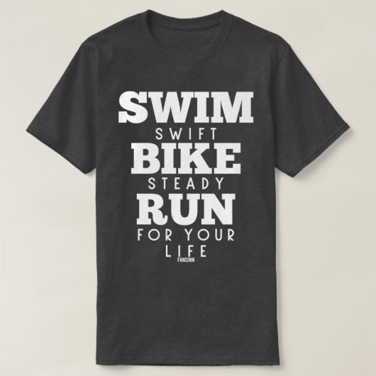 Swim Bike Run jogging Sport Tシャツ (デザイン正面)