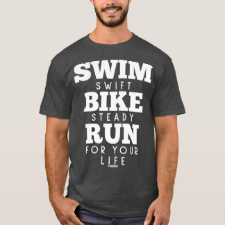 Swim Bike Run jogging Sport Tシャツ
