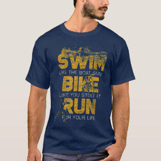 Swim Bike Run riathlete Gifts riathlon Tシャツ