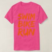 Swim Bike Run Triathlon cool design 4 Tシャツ (デザイン正面)
