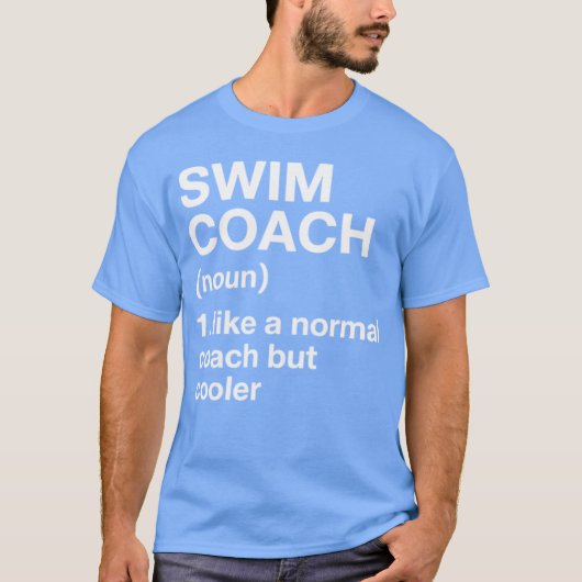 Swim Coach Sports Definition Trainer Instructor Sc Tシャツ (正面)