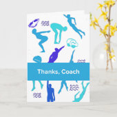 Swim Coach Thank You from Athlete with Swimming カード (黄色い花)