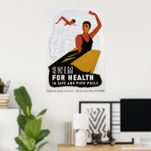 Swim for Your Health Poster ポスター (ホームオフィス)