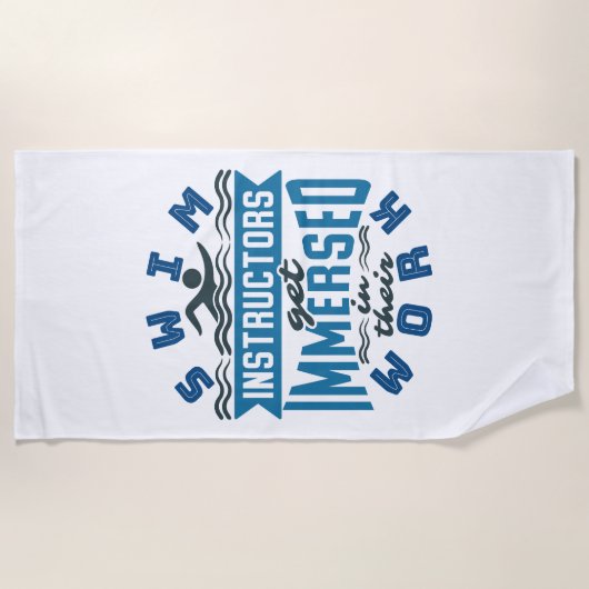 Swim Instructors Get Immersed In Their Work ビーチタオル (正面)