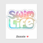 Swim Life" Unicorn浴水色 シール (シート)