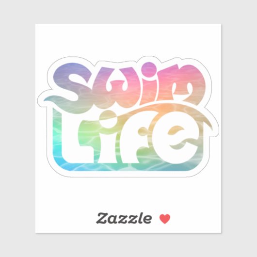 Swim Life" Unicorn浴水色 シール (シート)