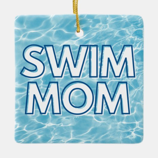 Swim Mom Christmas Ornament セラミックオーナメント (正面)