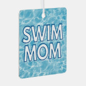Swim Mom Christmas Ornament メタルオーナメント (正面右)